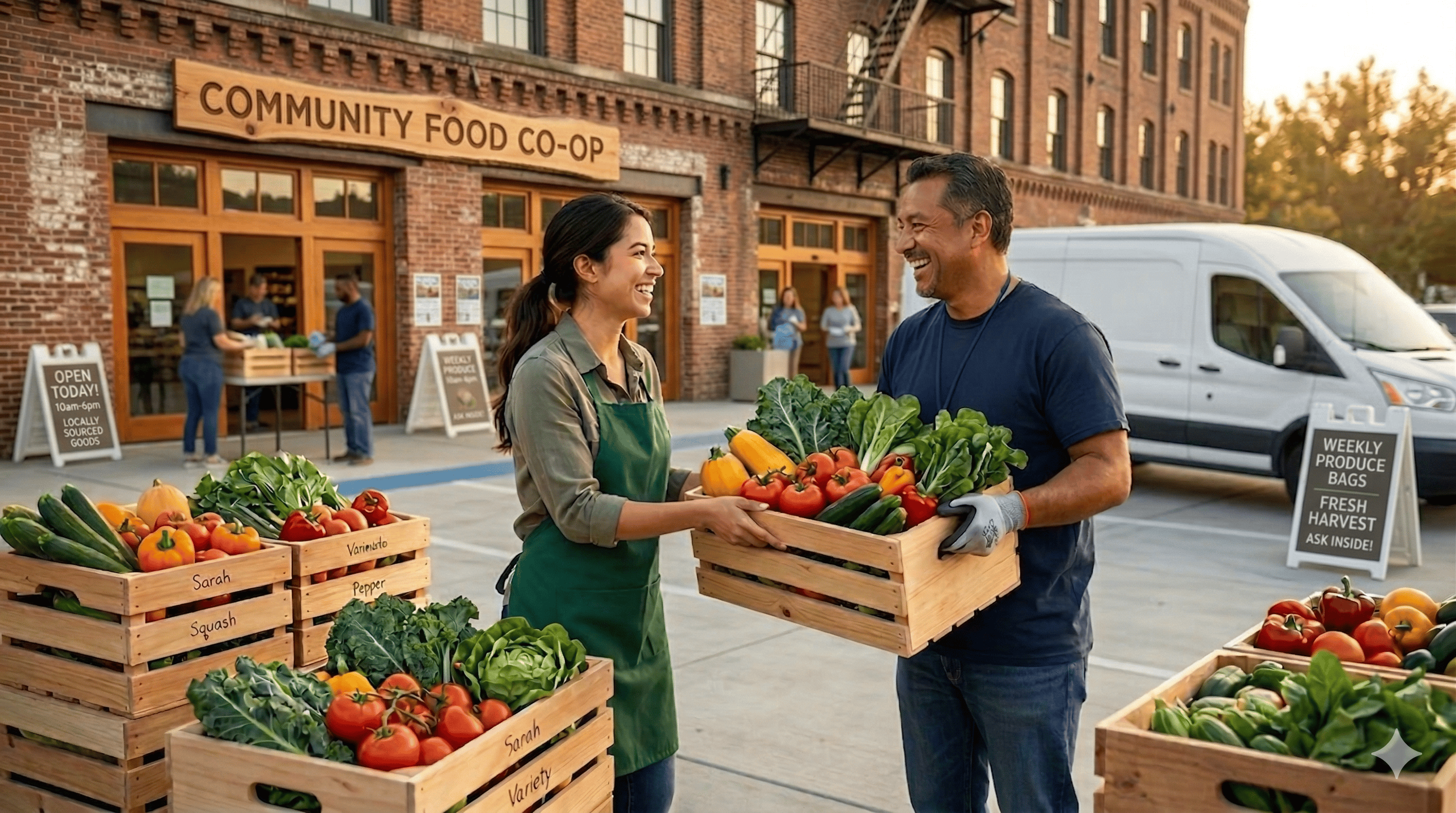Fresh vegetables being donated to a food bank in the Inland Empire to support local families